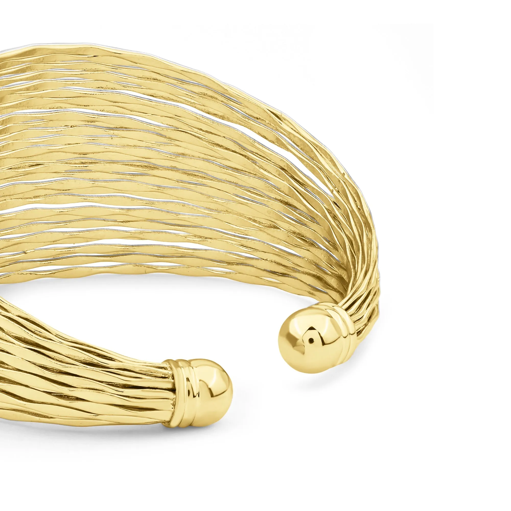 Accessorize London Women Gold Multilayer Cuff Bracelet