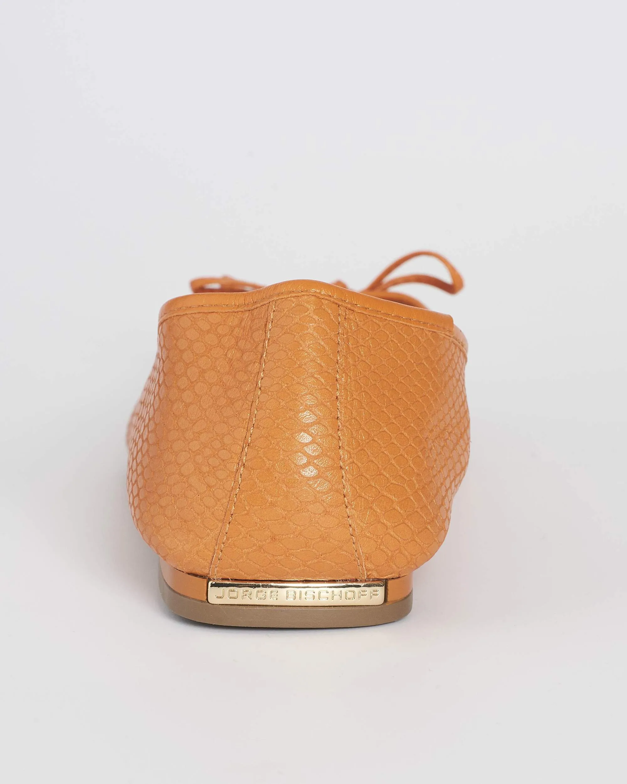 Bow Front Ballerina Flat - Orange