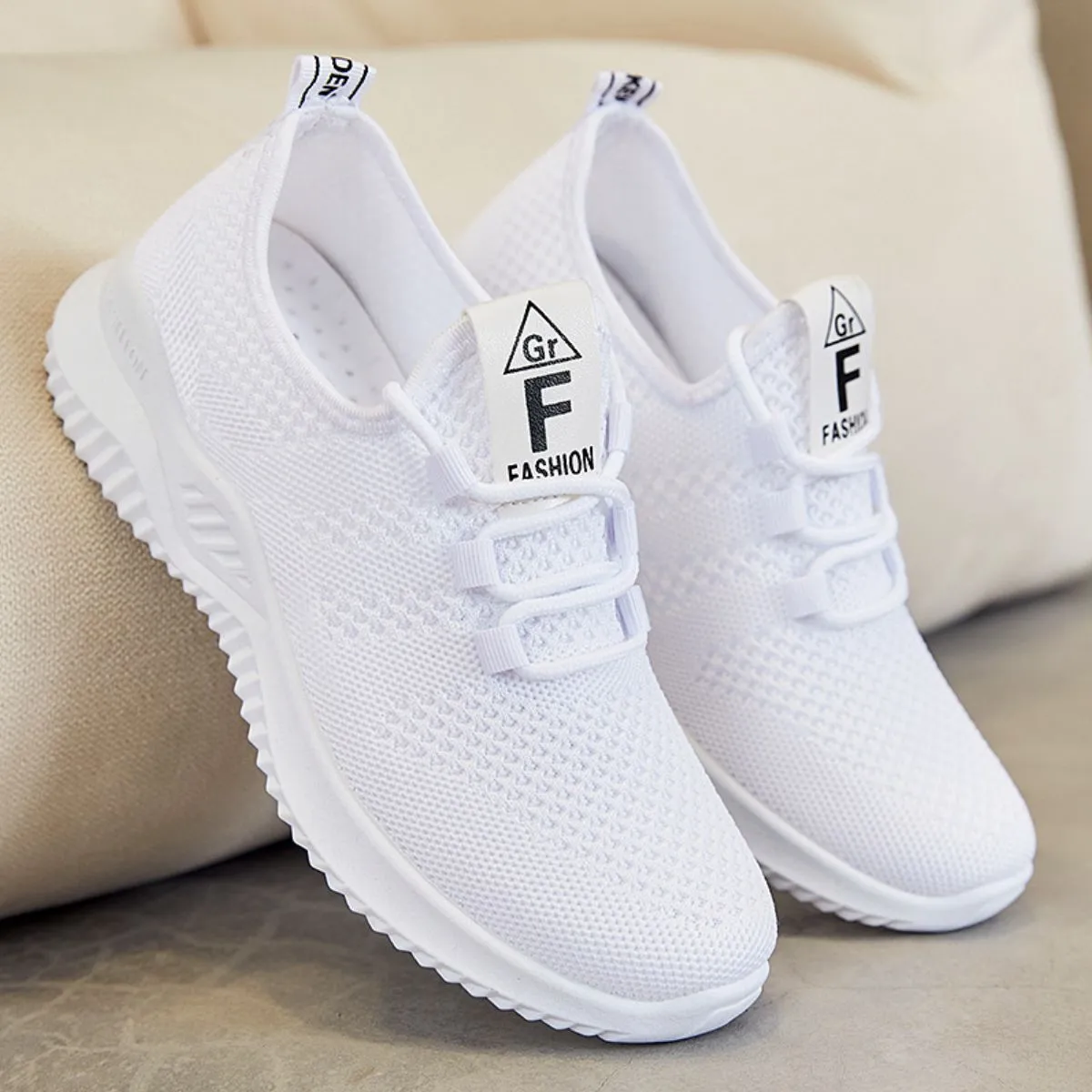 Breathable Mesh Lace Up Athletic Shoes (multiple color options)