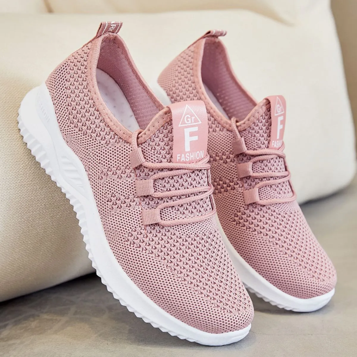 Breathable Mesh Lace Up Athletic Shoes (multiple color options)