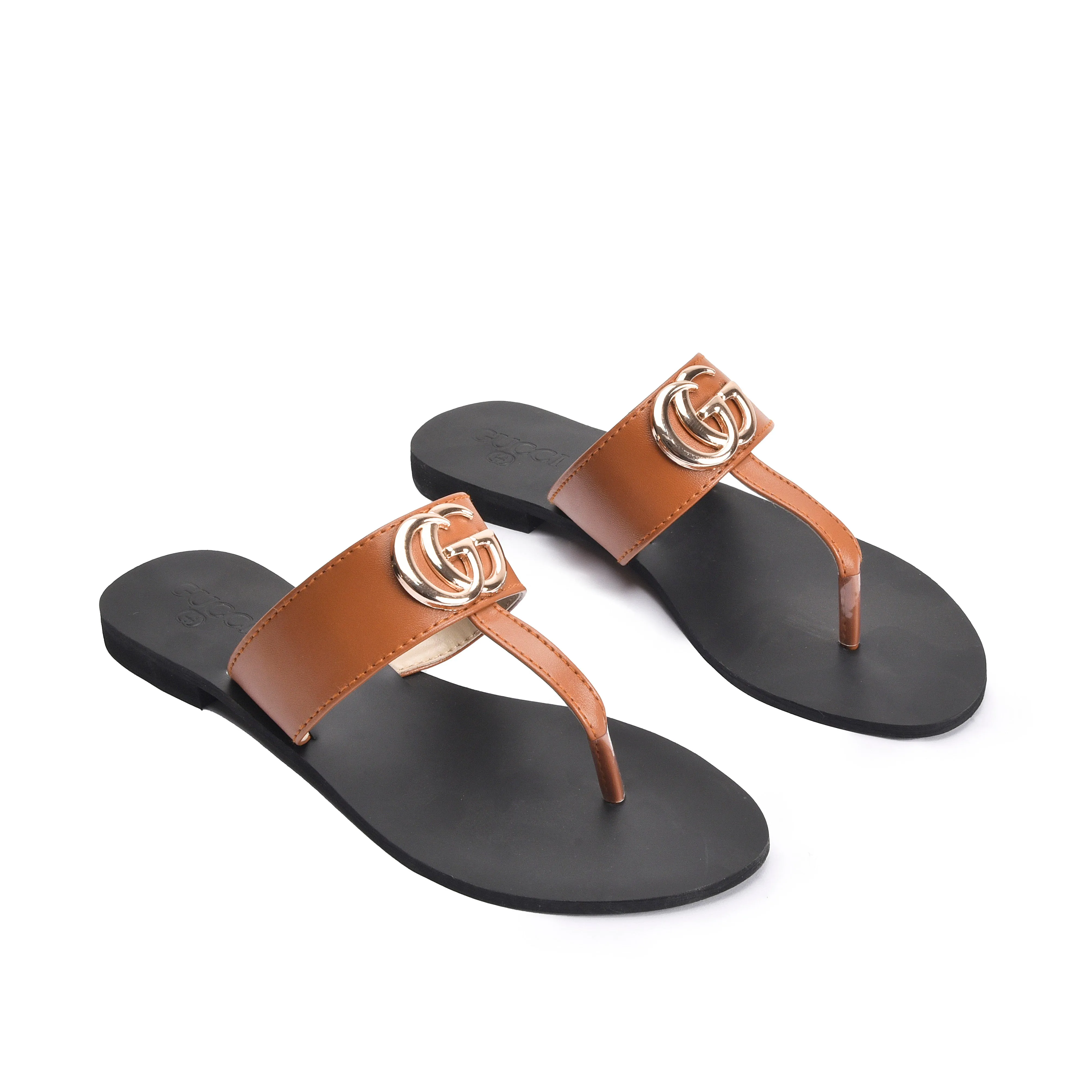 Classic Brown Leather Flat | 716R-B
