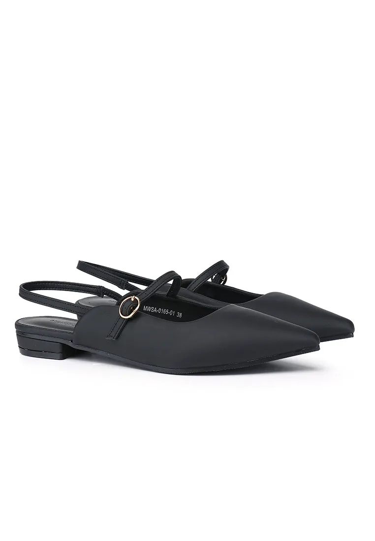 Eurig Pointed Toe Flats & Ballerina (Black)