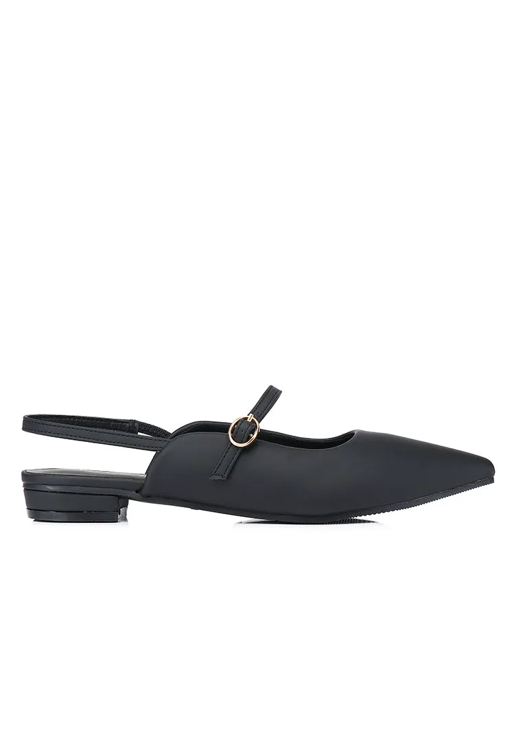 Eurig Pointed Toe Flats & Ballerina (Black)