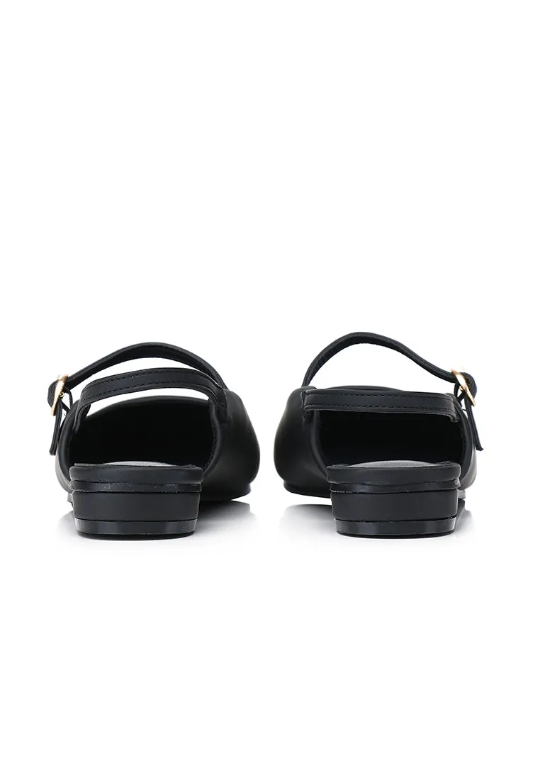 Eurig Pointed Toe Flats & Ballerina (Black)
