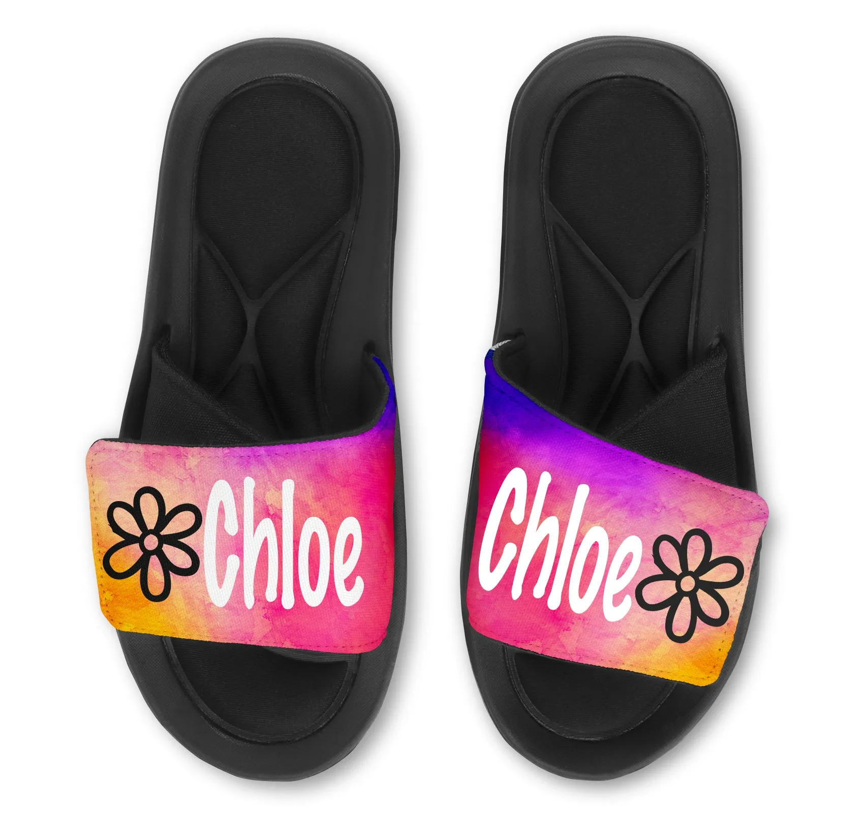 Flower Custom Slides / Sandals - Watercolor