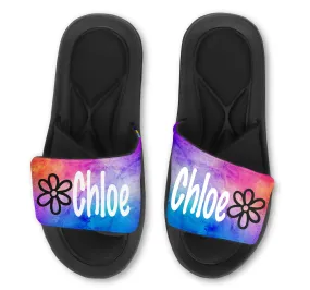 Flower Custom Slides / Sandals - Watercolor
