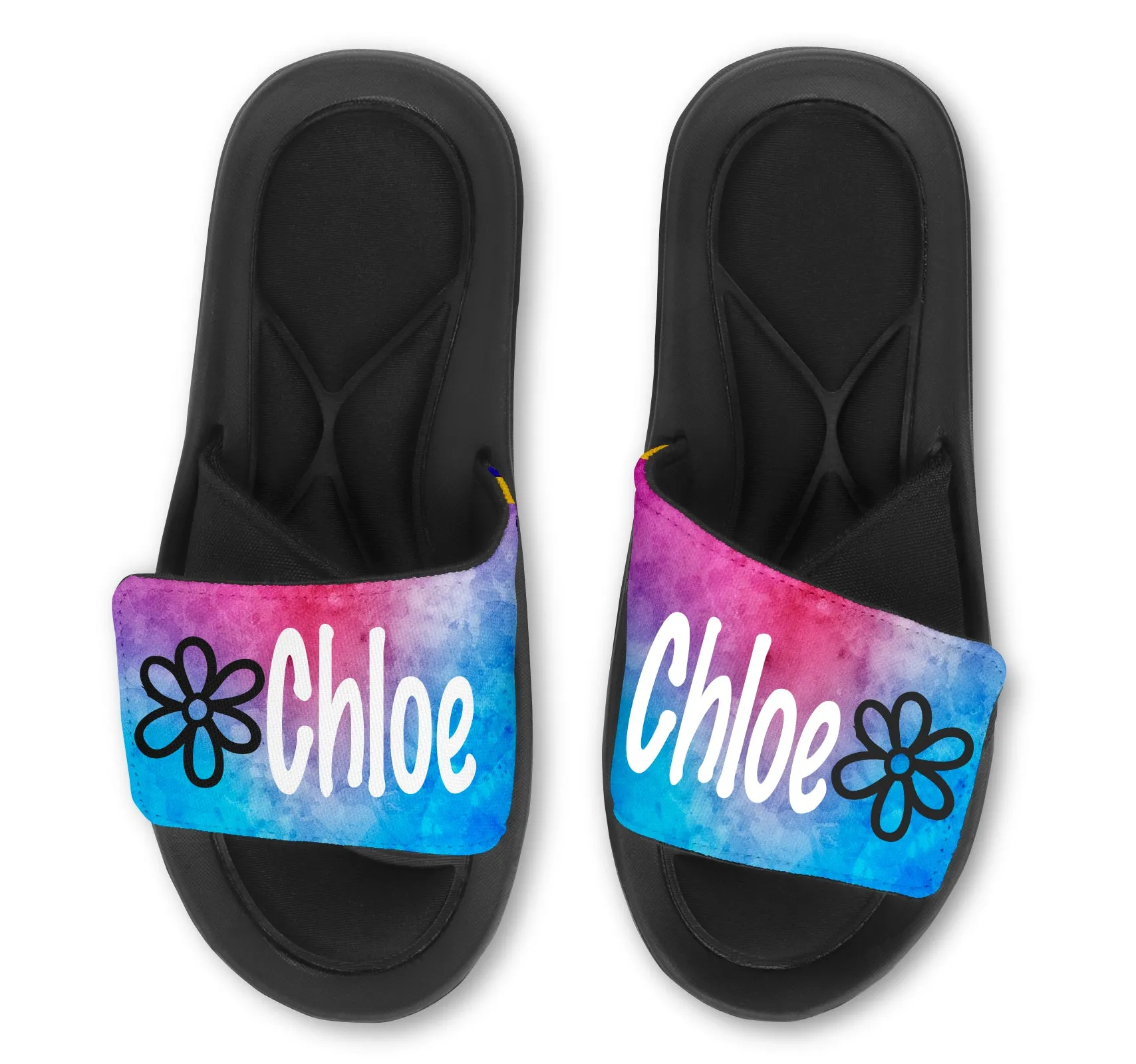 Flower Custom Slides / Sandals - Watercolor