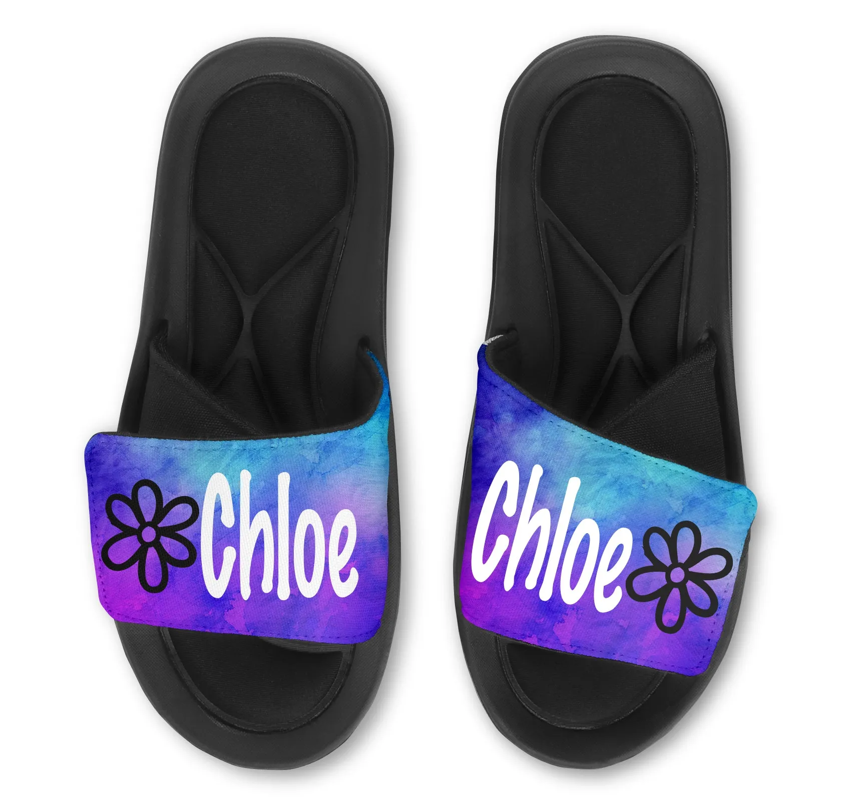 Flower Custom Slides / Sandals - Watercolor