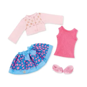 Glitter Girls Getting Glittery Charming Cardigan and Skirt Regular Outfit - 14 inch Doll Clothes and Accessories for Girls Age 3 and Up