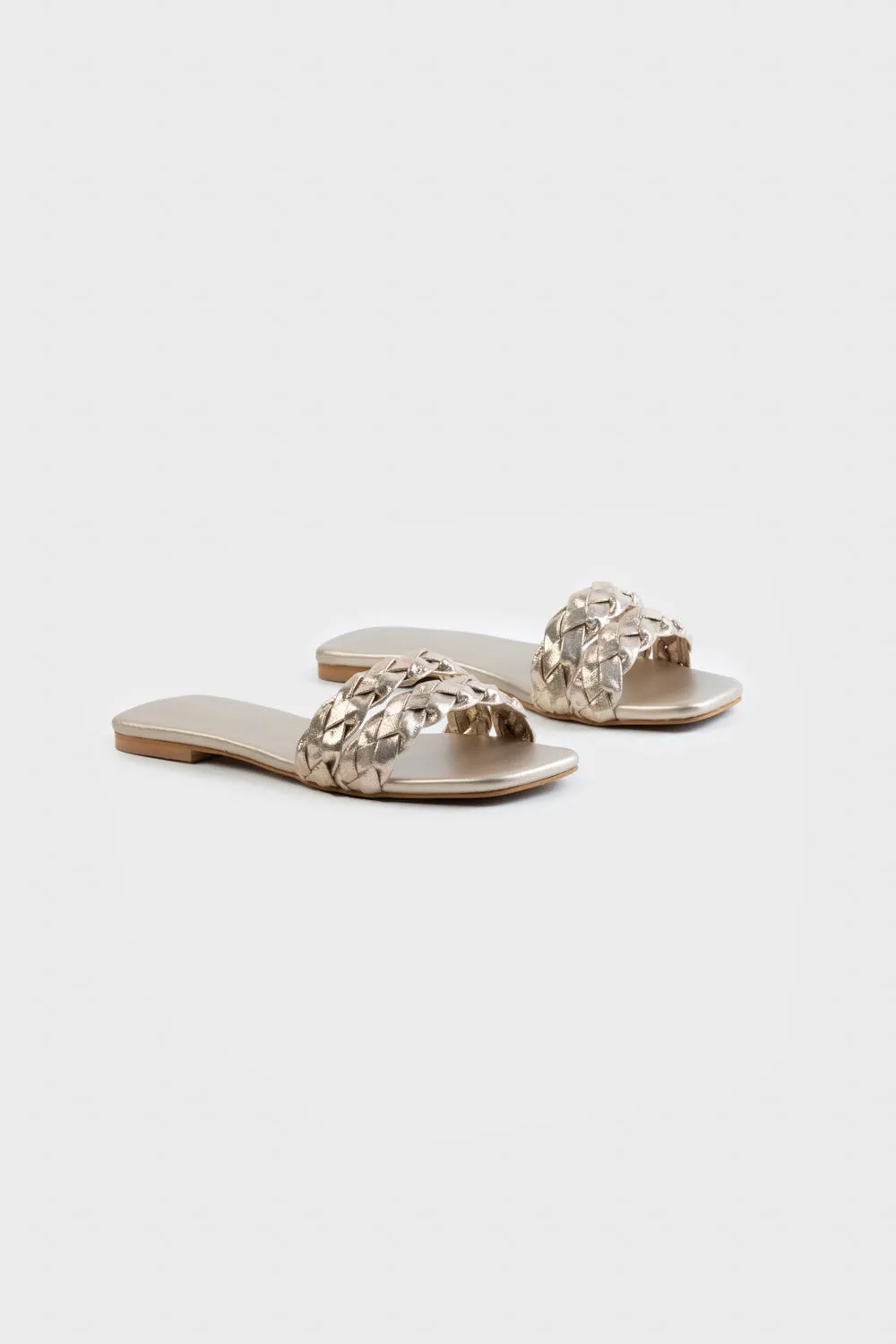Gold Shimmery Flats