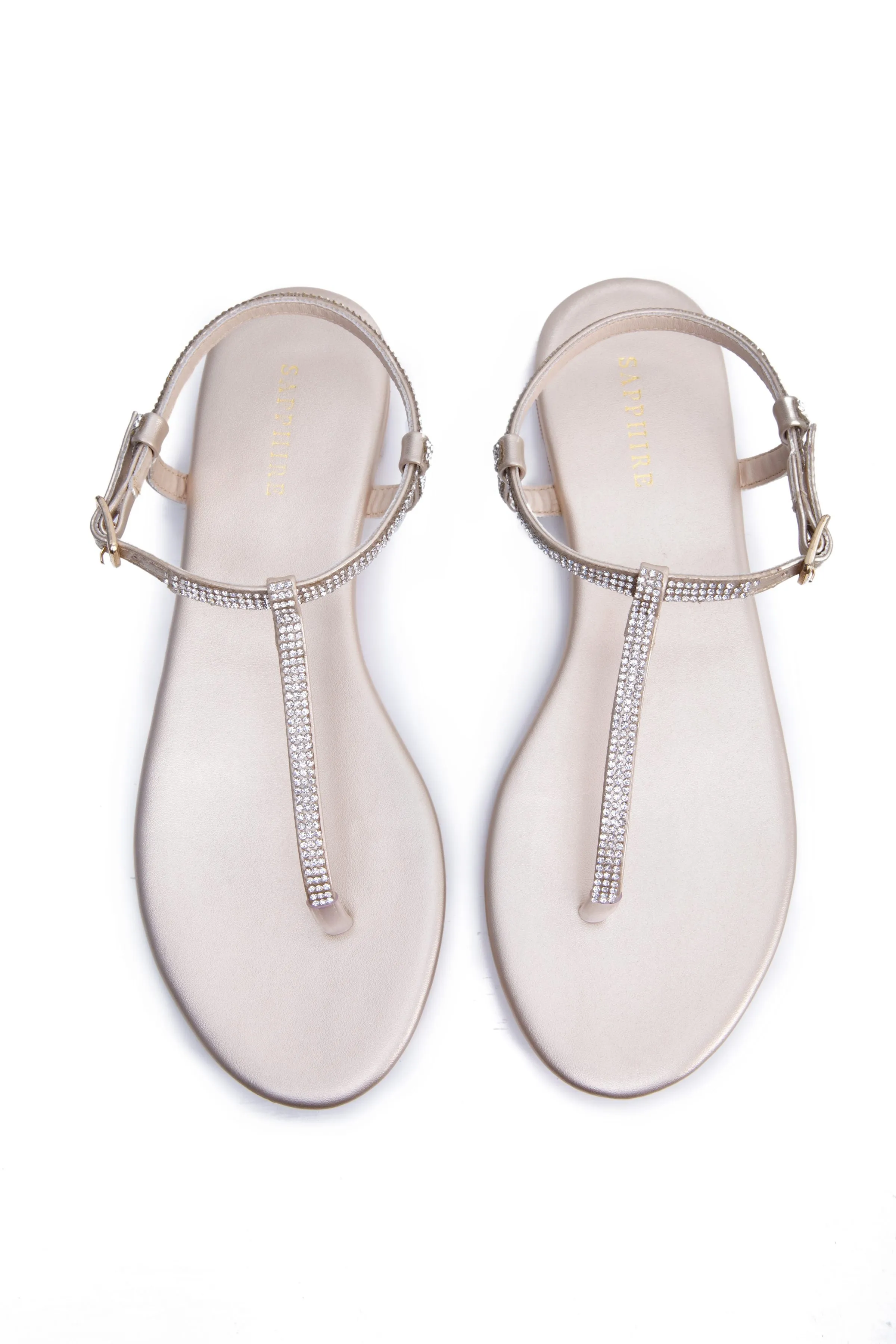 Golden Embellished Flats