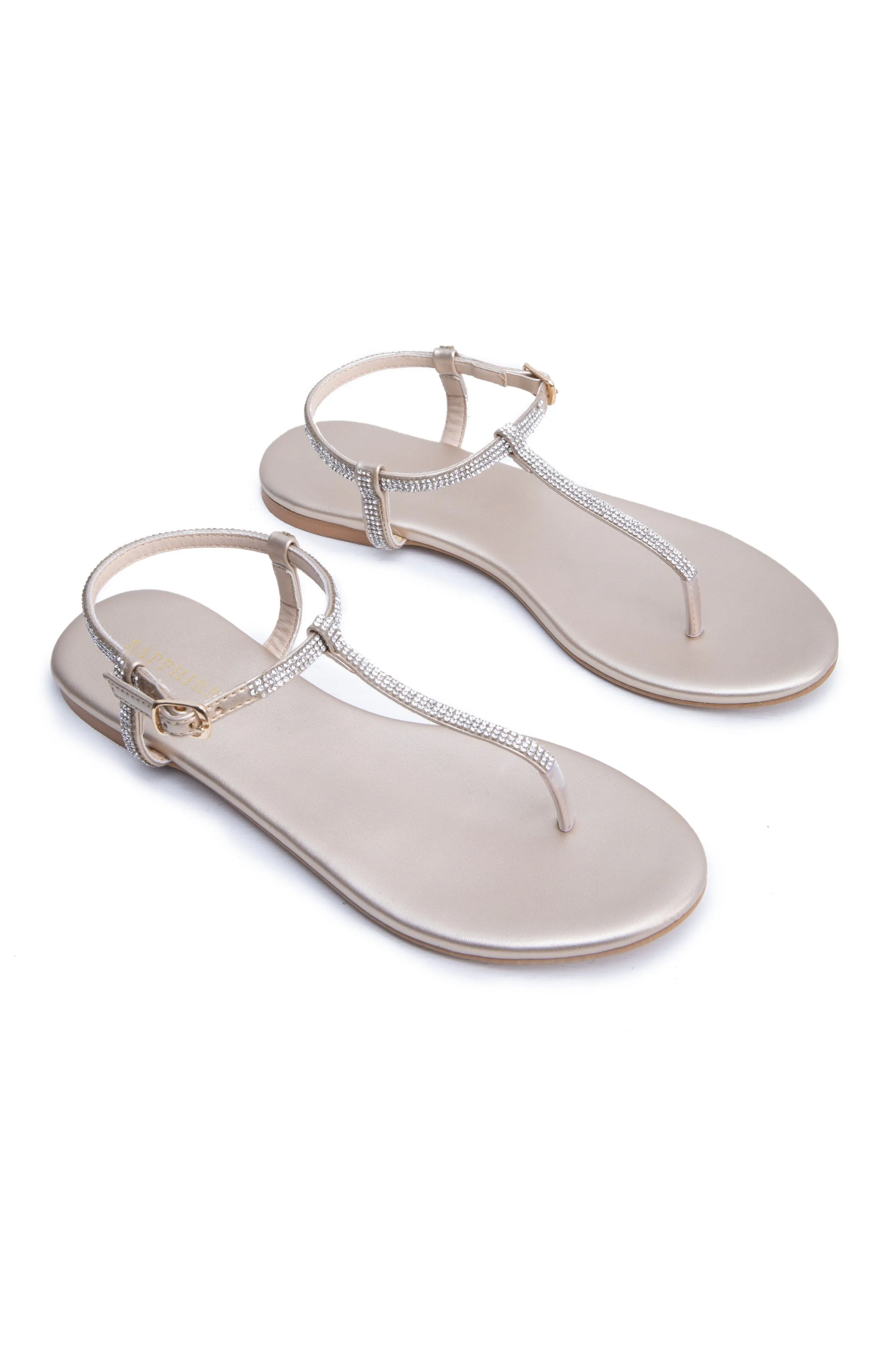 Golden Embellished Flats