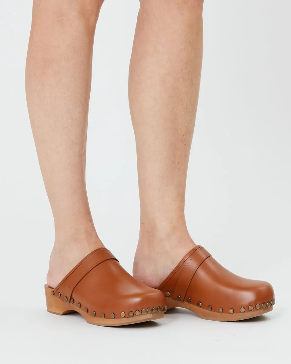 Isabel Marant Thalie Leather Clogs - Camel