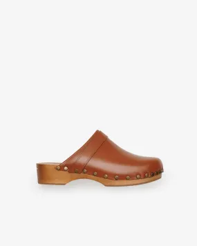 Isabel Marant Thalie Leather Clogs - Camel