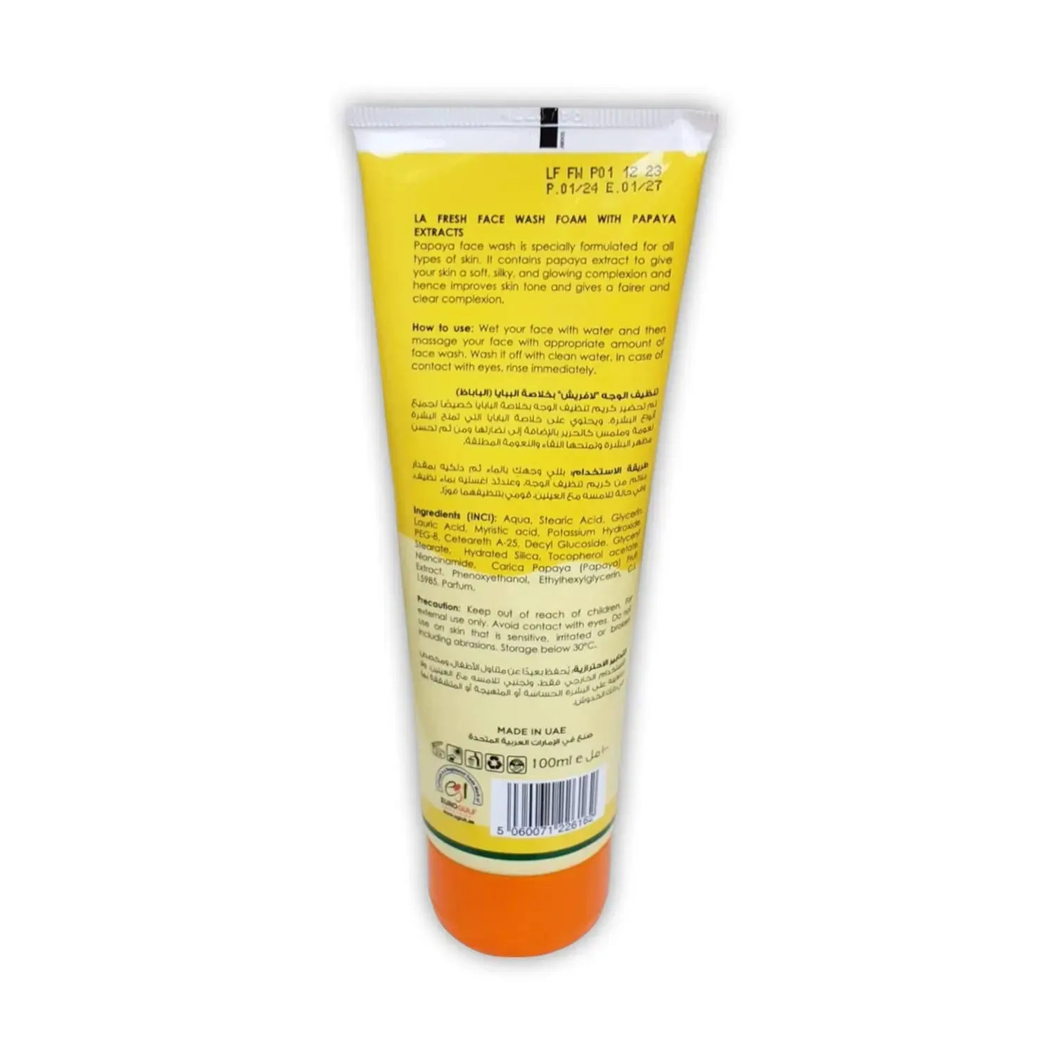 La Fresh Face Wash Foam with Papaya Extracts 100ml