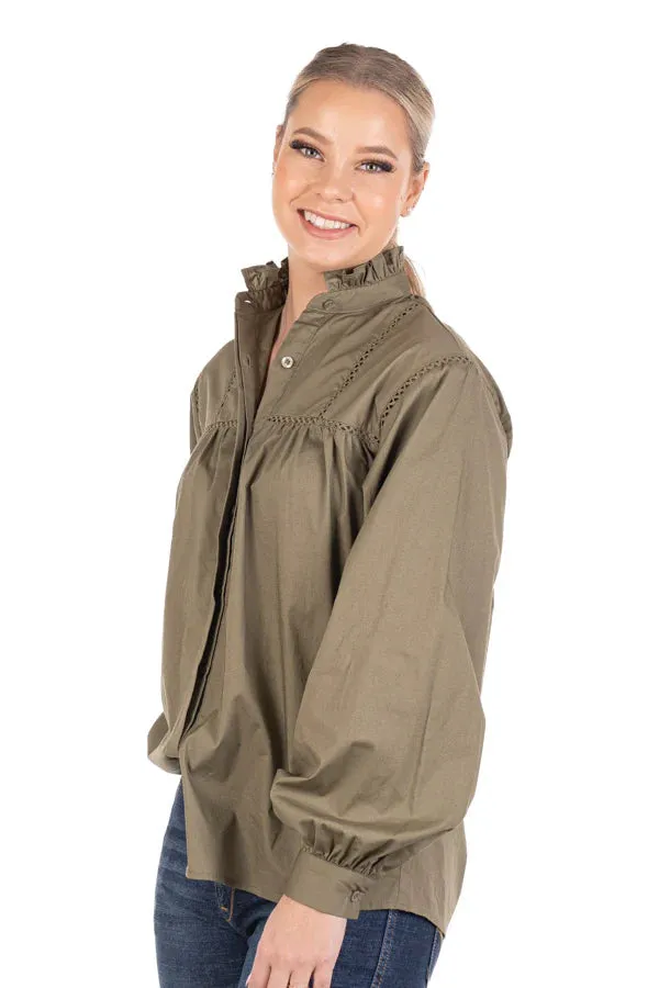 LADIES HITCHLEY AND HARROW WISTERIA LANE L/S SHIRT