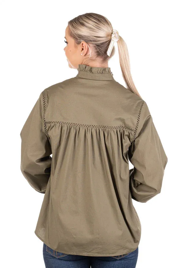 LADIES HITCHLEY AND HARROW WISTERIA LANE L/S SHIRT
