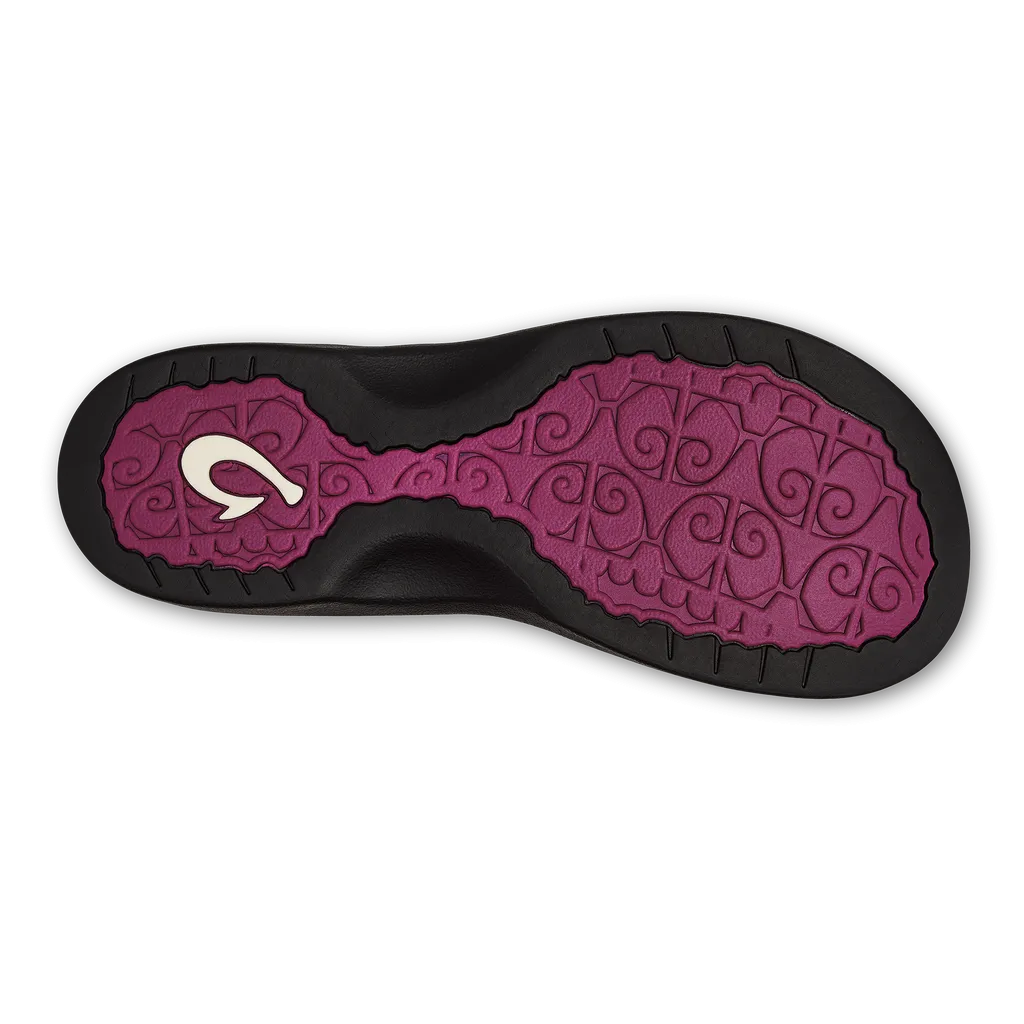 Olukai Ohana Orchid Flower Black Women's