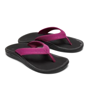Olukai Ohana Orchid Flower Black Women's