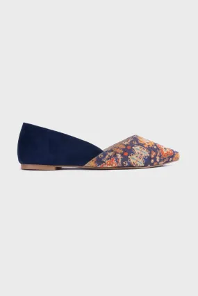 Printed Suede Flats