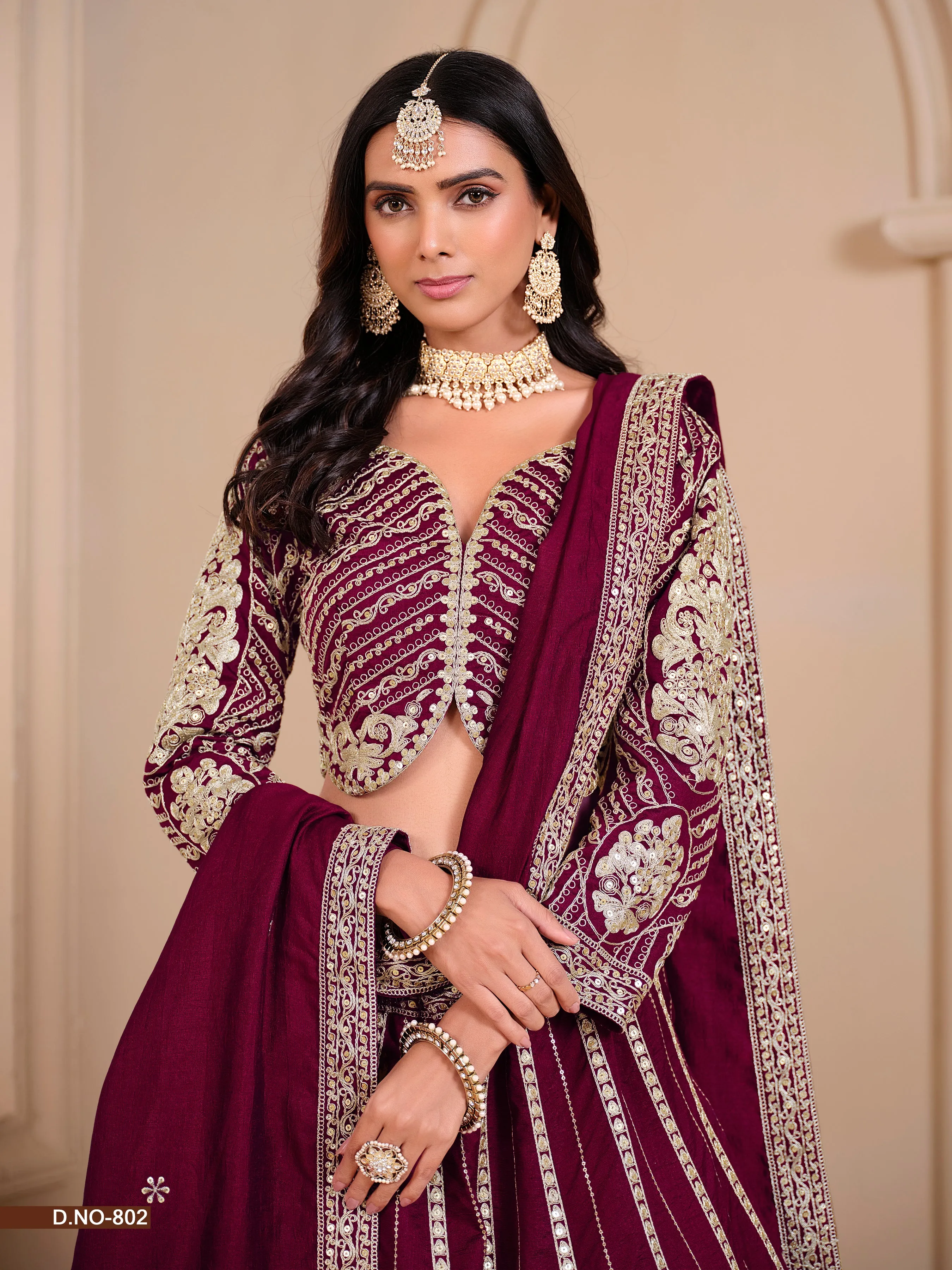 Red Party Wear Pure Shimmer Art Silk Bridal Lehenga Choli