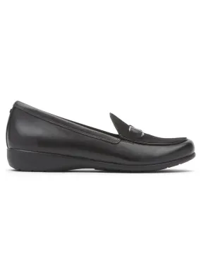 Rockport Aravon Womens Abbey Bit Loafer Black Hair On CI1065