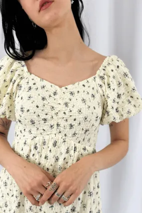Textured Floral Mini Dress