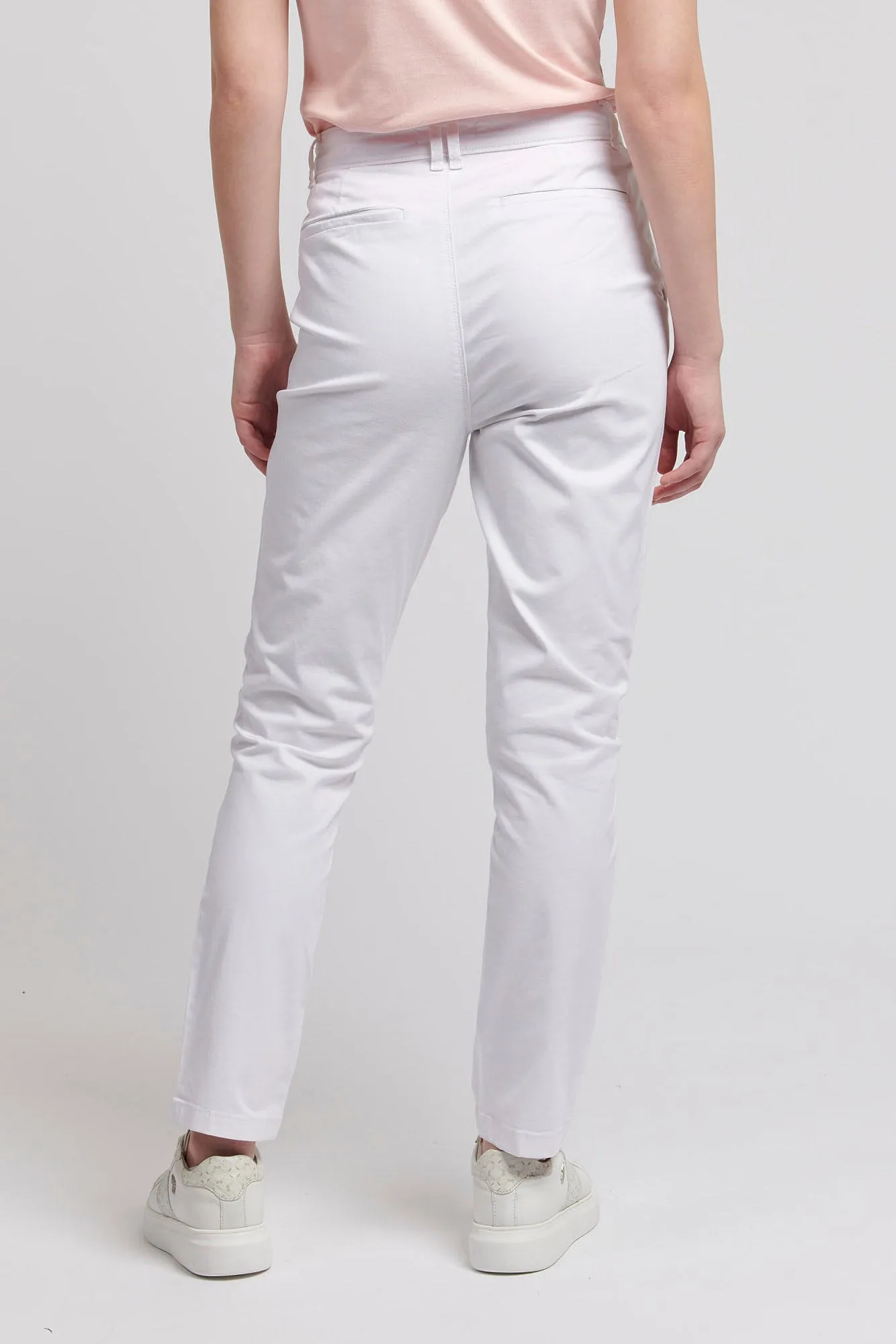 Womens Chino Trousers in Bright White