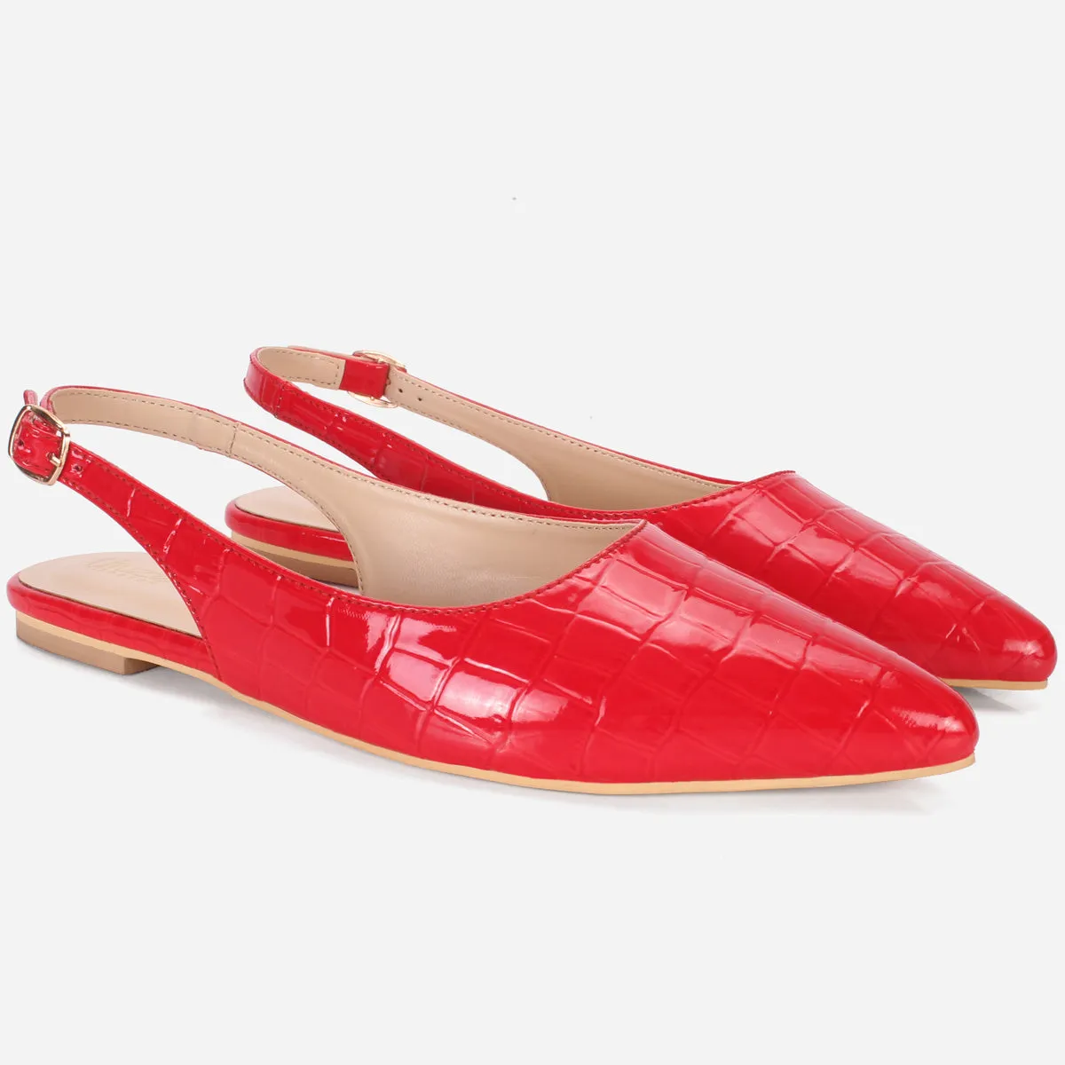 Women's "TAJEZWI" Patent Pointed Flat Shoes