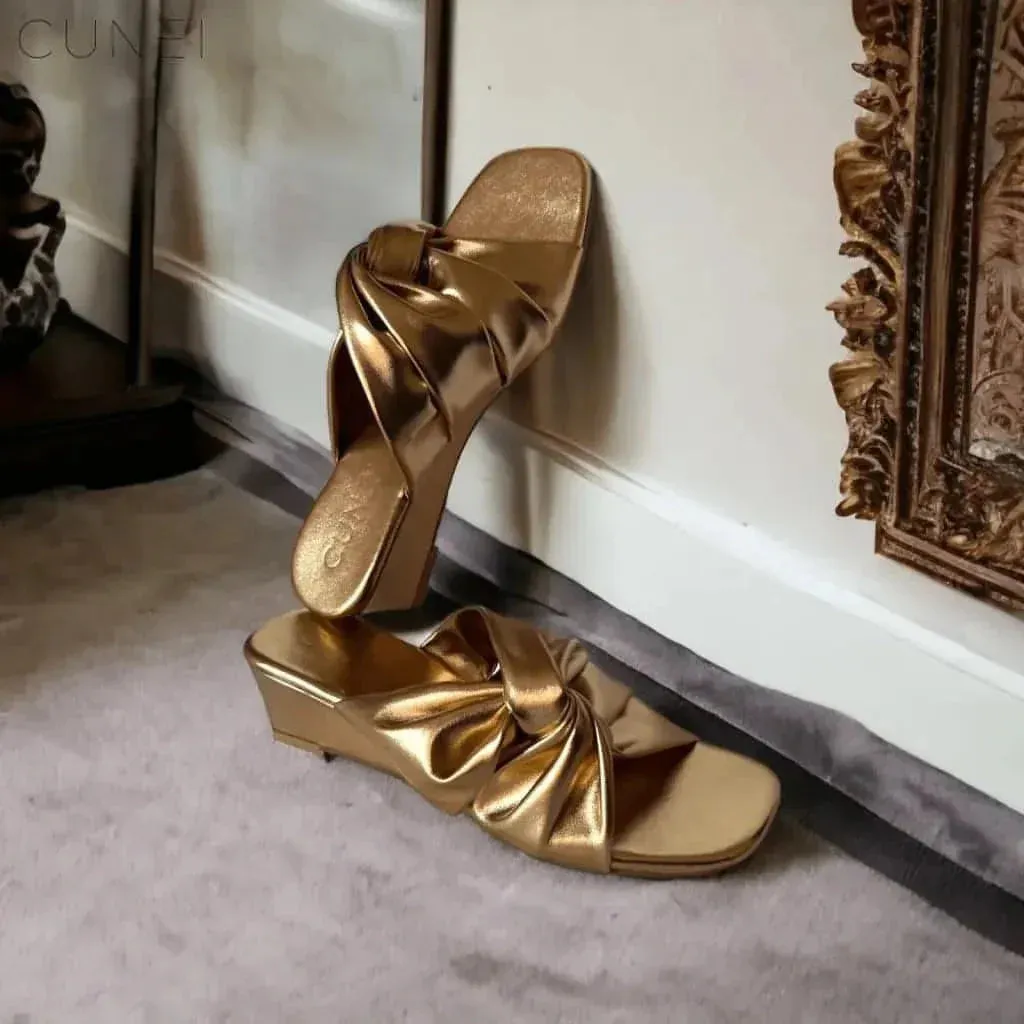Wrapped in Rose Gold Wedges