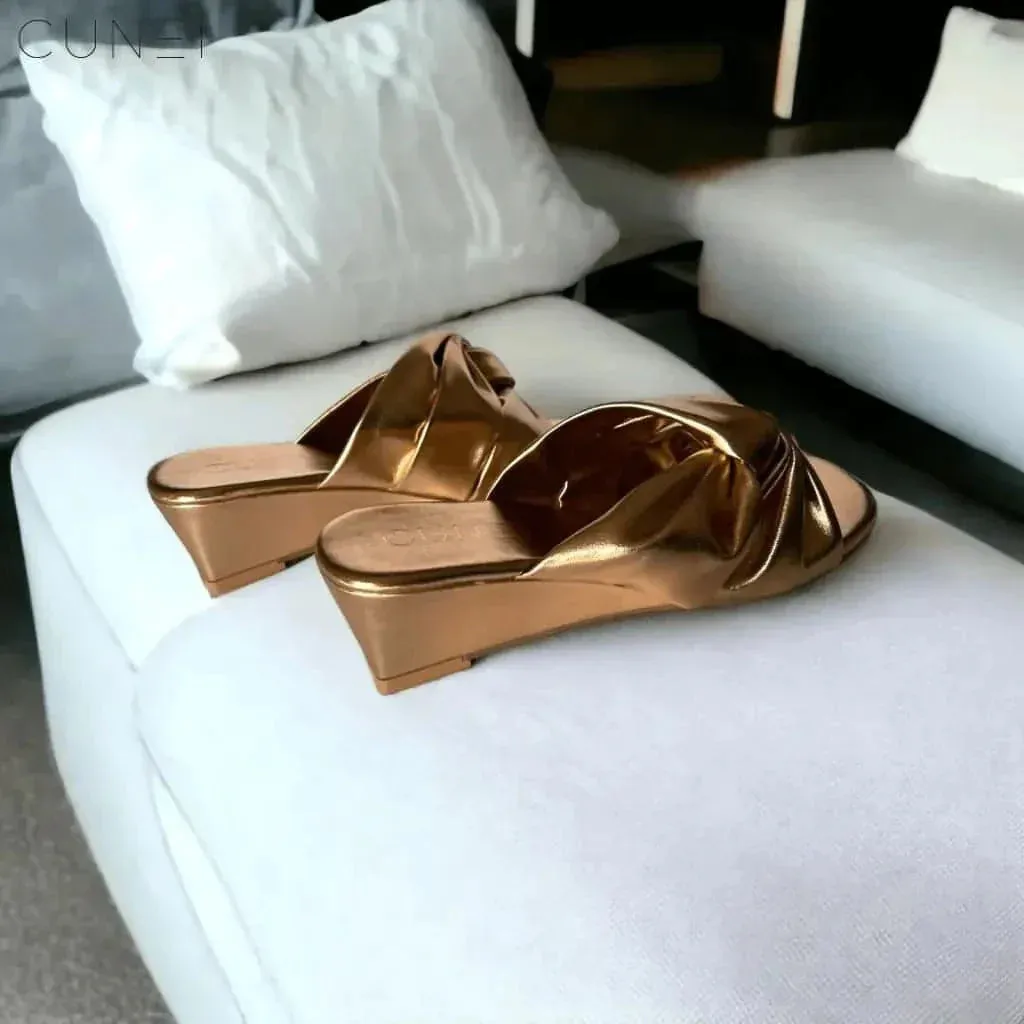 Wrapped in Rose Gold Wedges