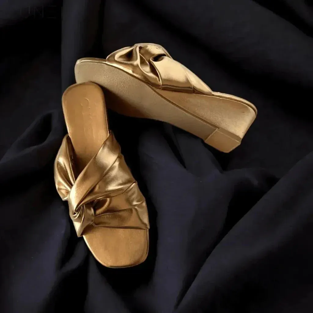 Wrapped in Rose Gold Wedges